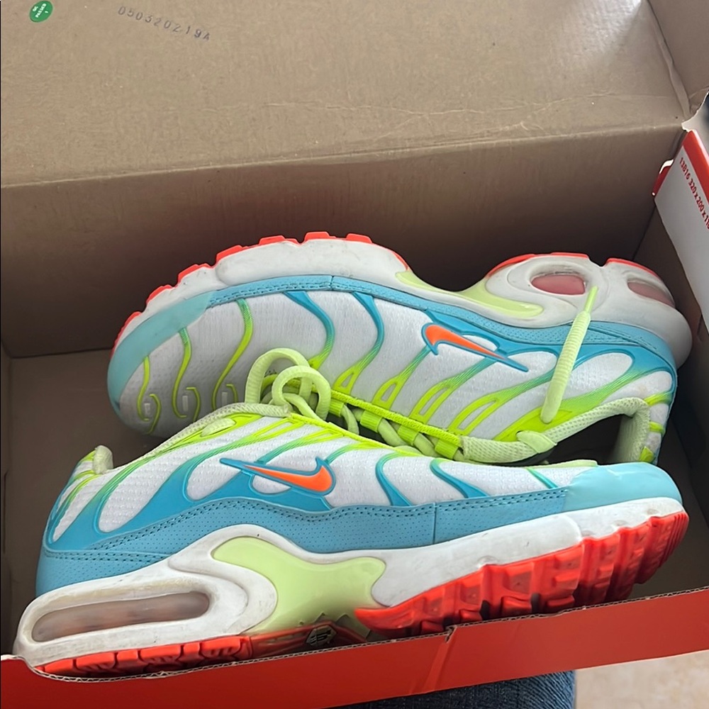 Nike Air Max Plus Sneakers - Blue and Neon